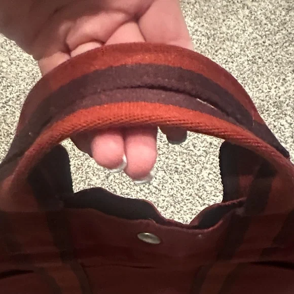 Hermes Red Canvas Tote Bag - Picture 3 of 13